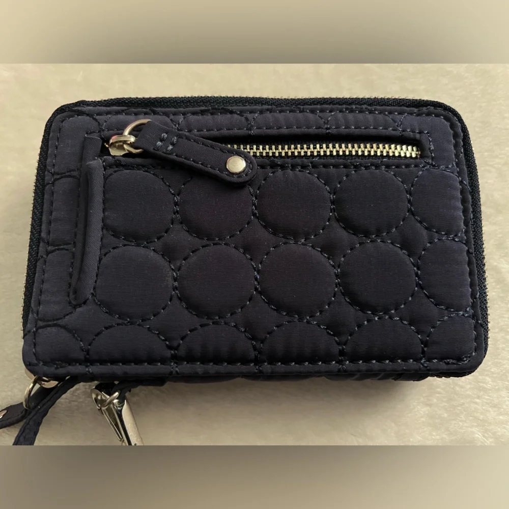 Vera Bradley Quilted Navy Blue Wristlet, NWOT